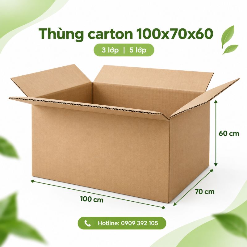 Thùng carton 100x70x60 3 lớp 5 lớp TPHCM