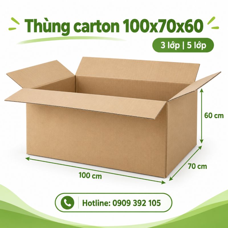 Thùng carton 100x70x60 3 lớp 5 lớp TPHCM